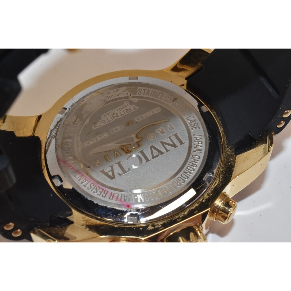 Invicta Men's Pro Diver Watch Model 17884 Gold Toned Master Of The Oceans Tested - Picture 7 of 7